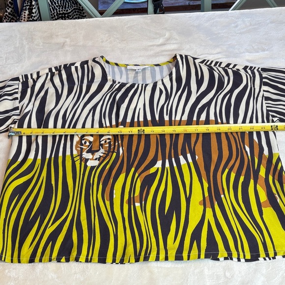 NWT Women's Corey Lynn Calter for Antropologie Zebra and Tiger Print Top Size S - Picture 10 of 11
